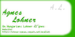agnes lohner business card